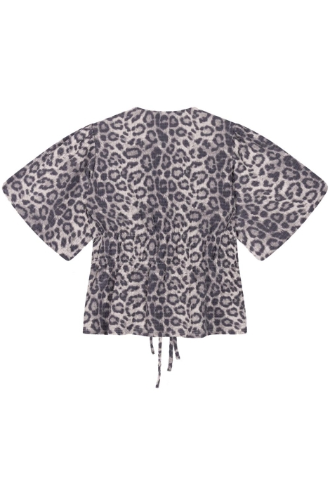 Refined Department puffed shoulder blouse poppy